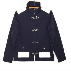 L-RL Active Blue/White Long Sleeve Anorak Jacket